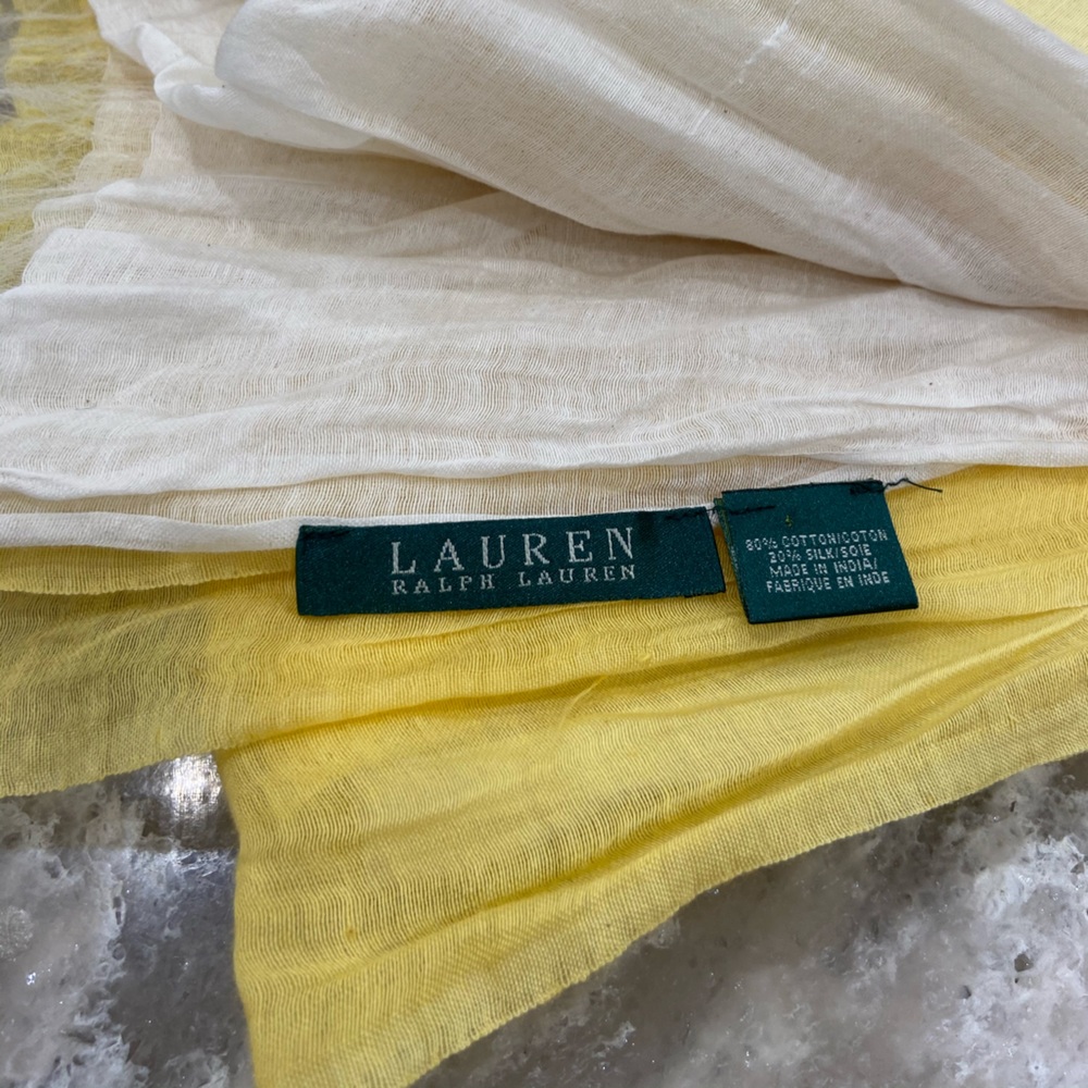 Lauren Ralph Lauren Yellow Ombré Scarf